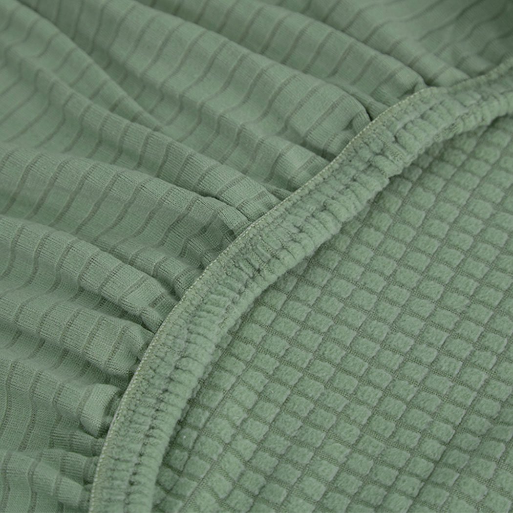 Cyan Couch Stretch Sofa Cover Protector Slipcover for 2 Seater, showcasing its high stretch material and well-stitched edges.